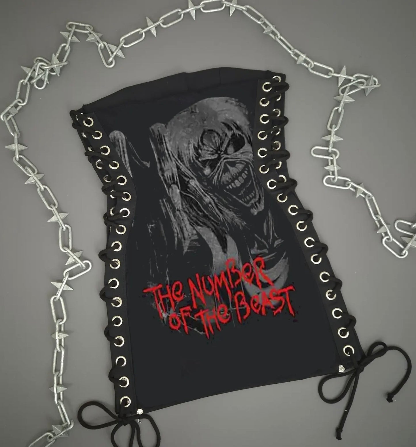 Iron Maiden Number Of The Beast Lace Up Dress
