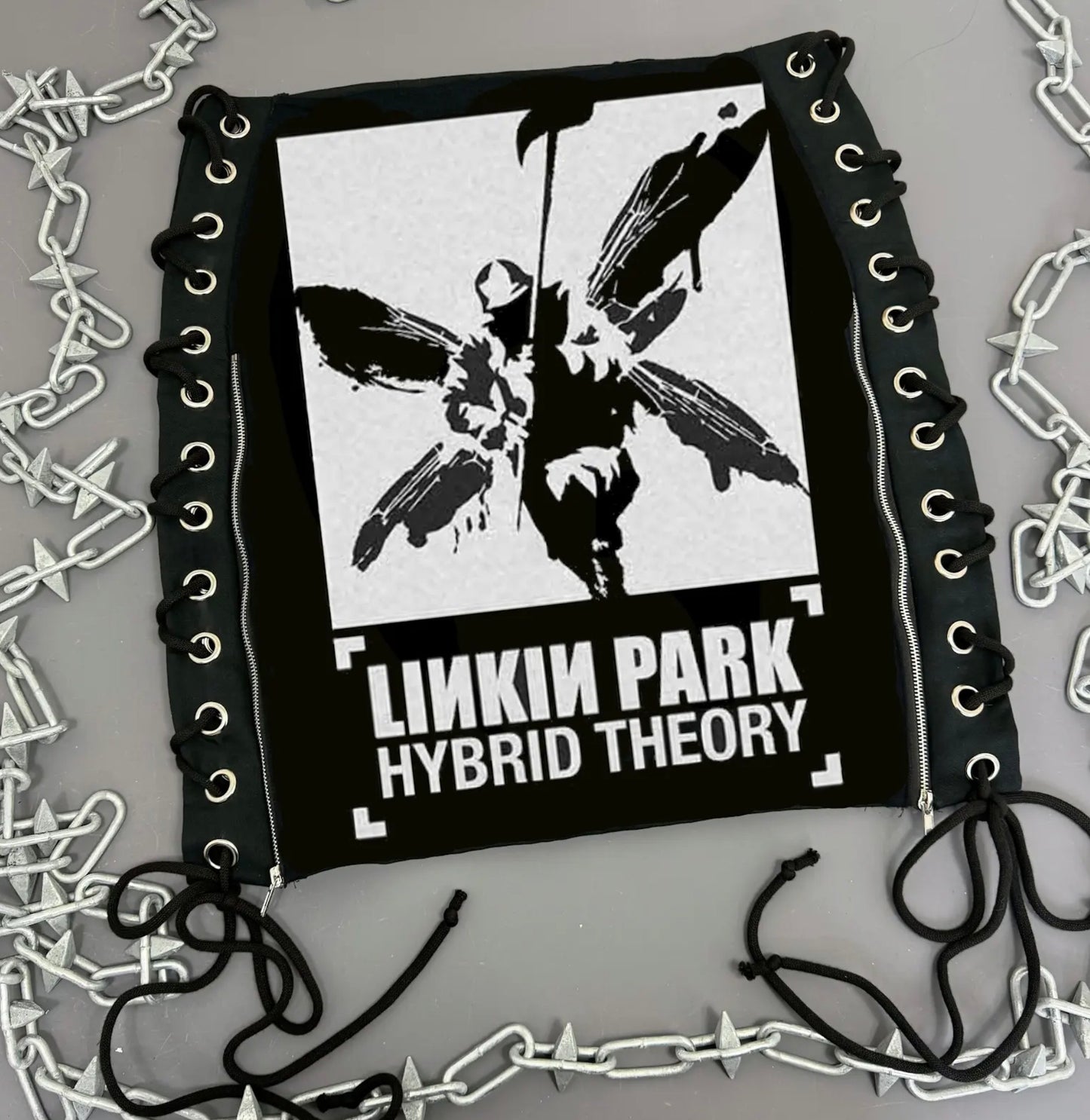 Linkin Park Hybrid Theory Lace Up Skirt