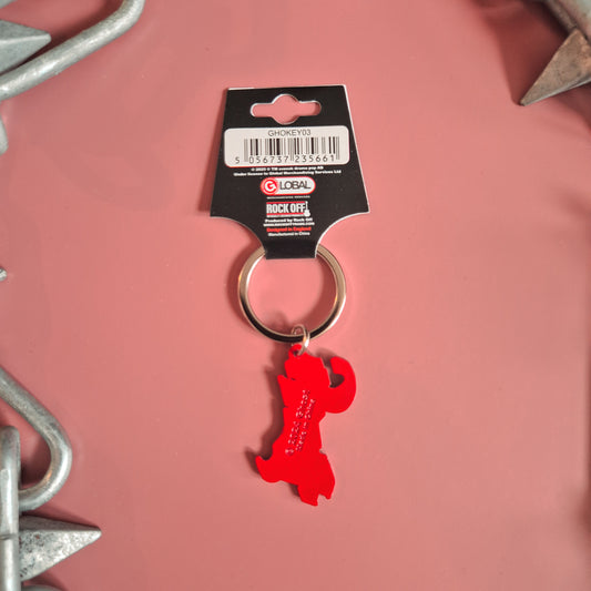 Ghost Logo Metal Keyring