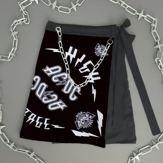 AC/DC Bandana Wrap Skirt