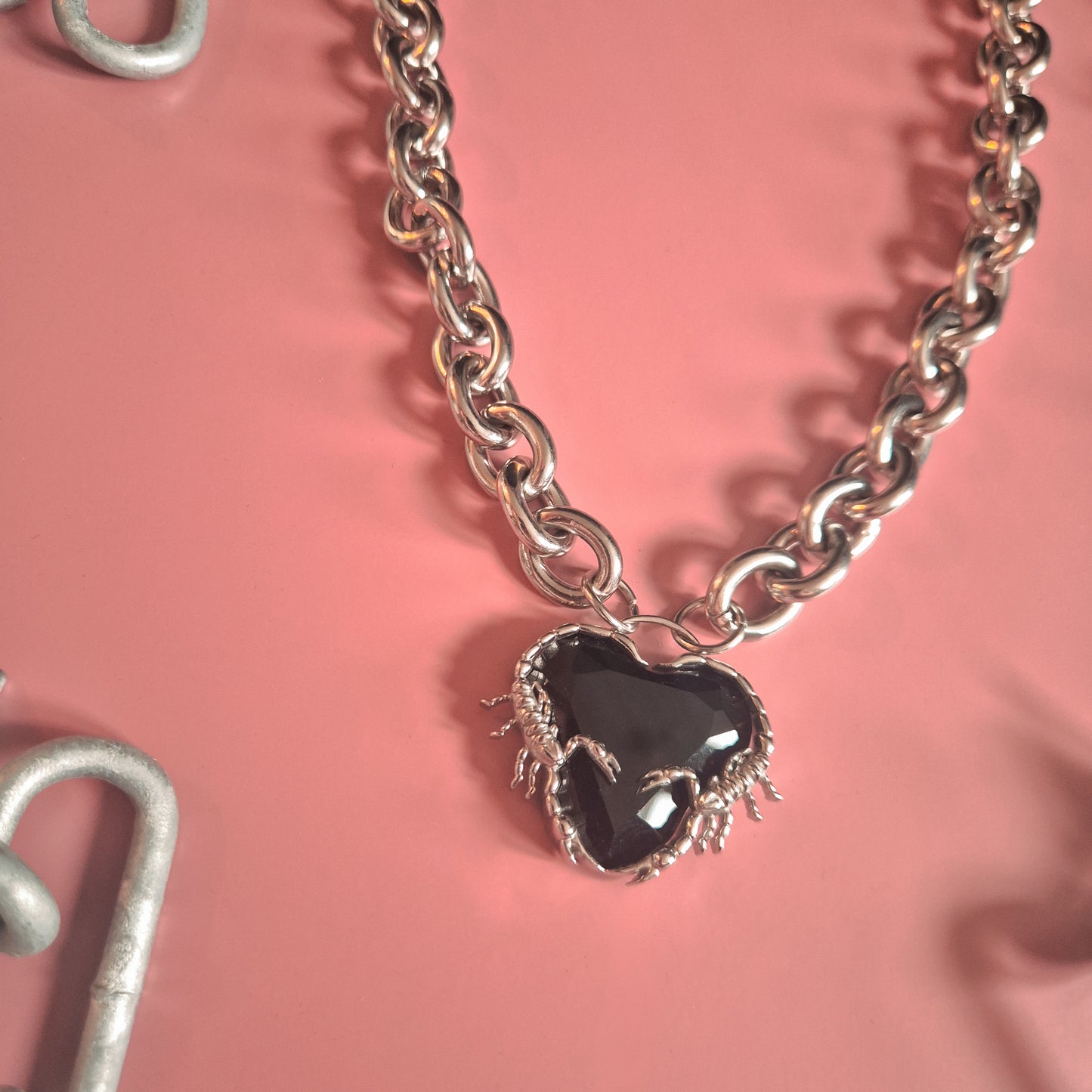 Venin Obscura Scorpion Heart Necklace