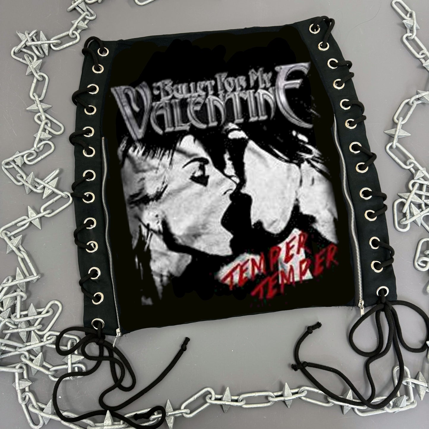 Bullet For My Valentine Temper Temper Kiss Lace Up Skirt