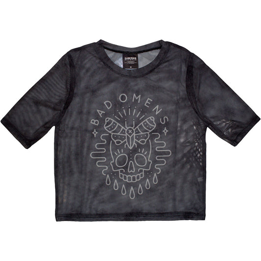 Bad Omens Moth Skull Mesh Top