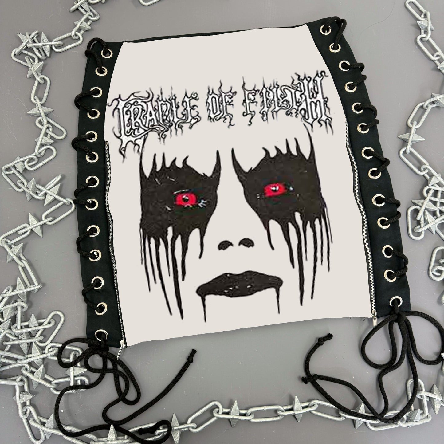 Cradle Of Filth Dani Make Up Lace Up Skirt