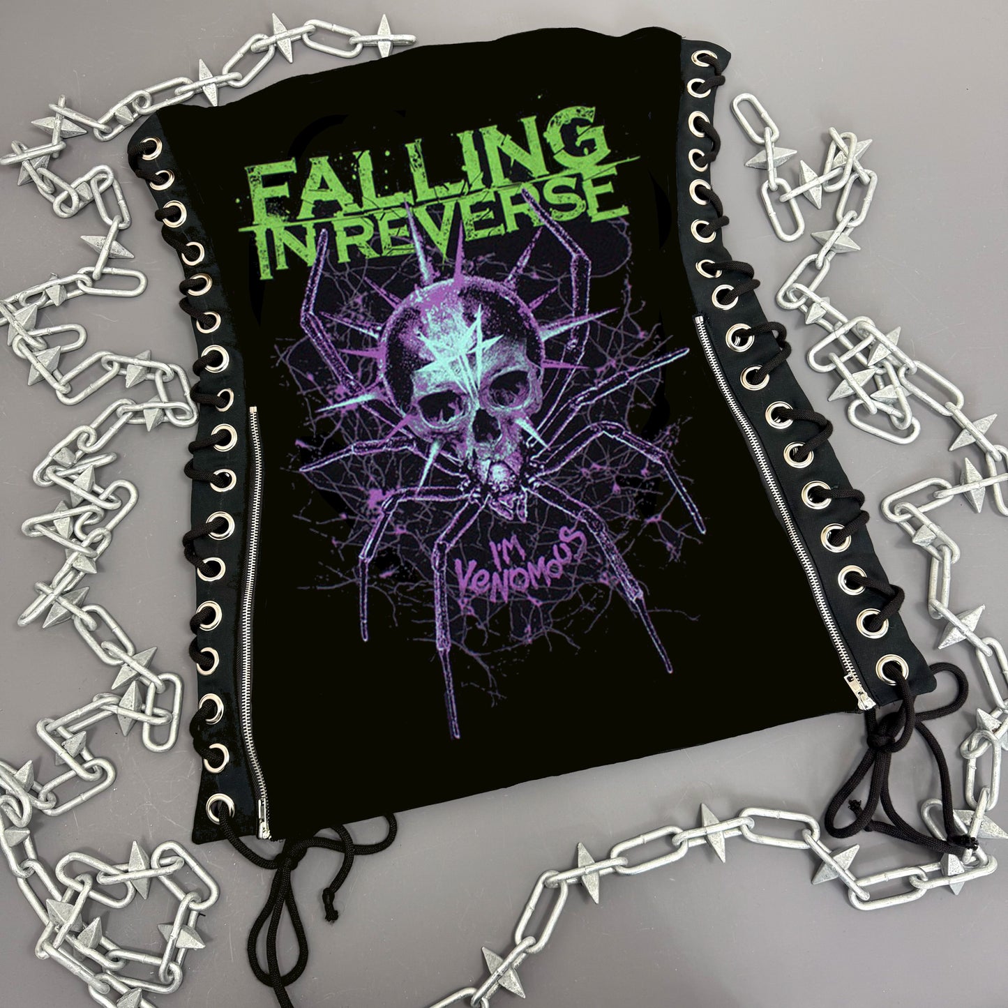 Falling In Reverse Spider Lace Up Dress