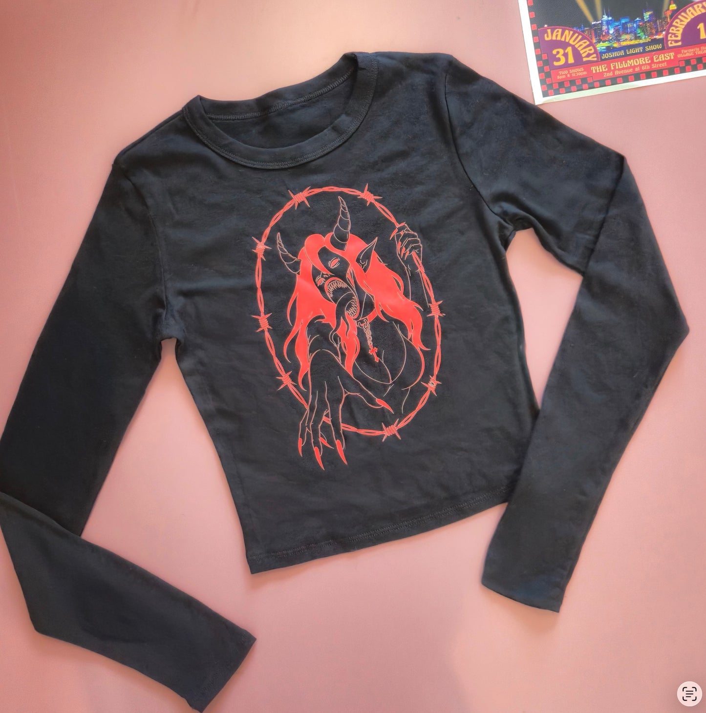 Demon Lady Black Long Sleeve Tee