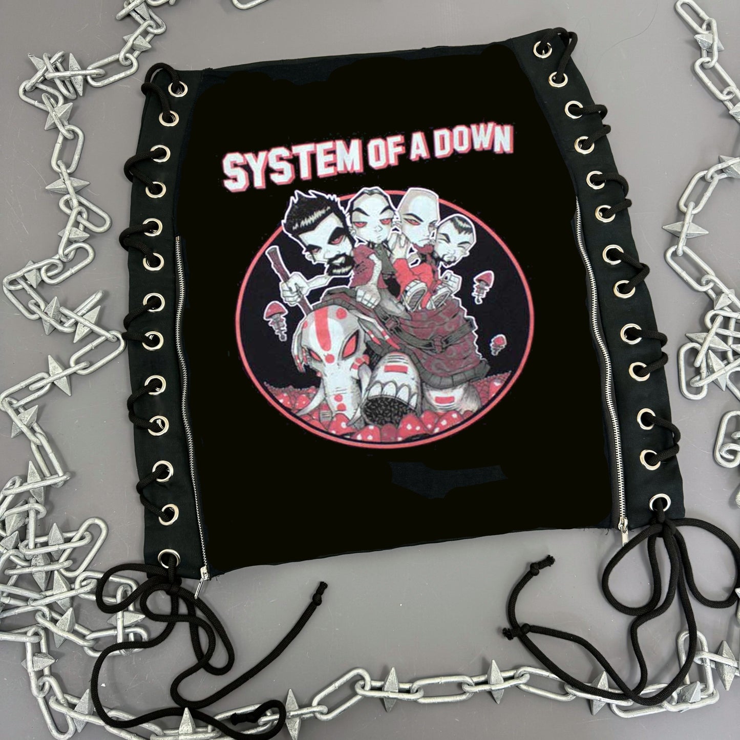 System Of A Down Lace Up Skirt