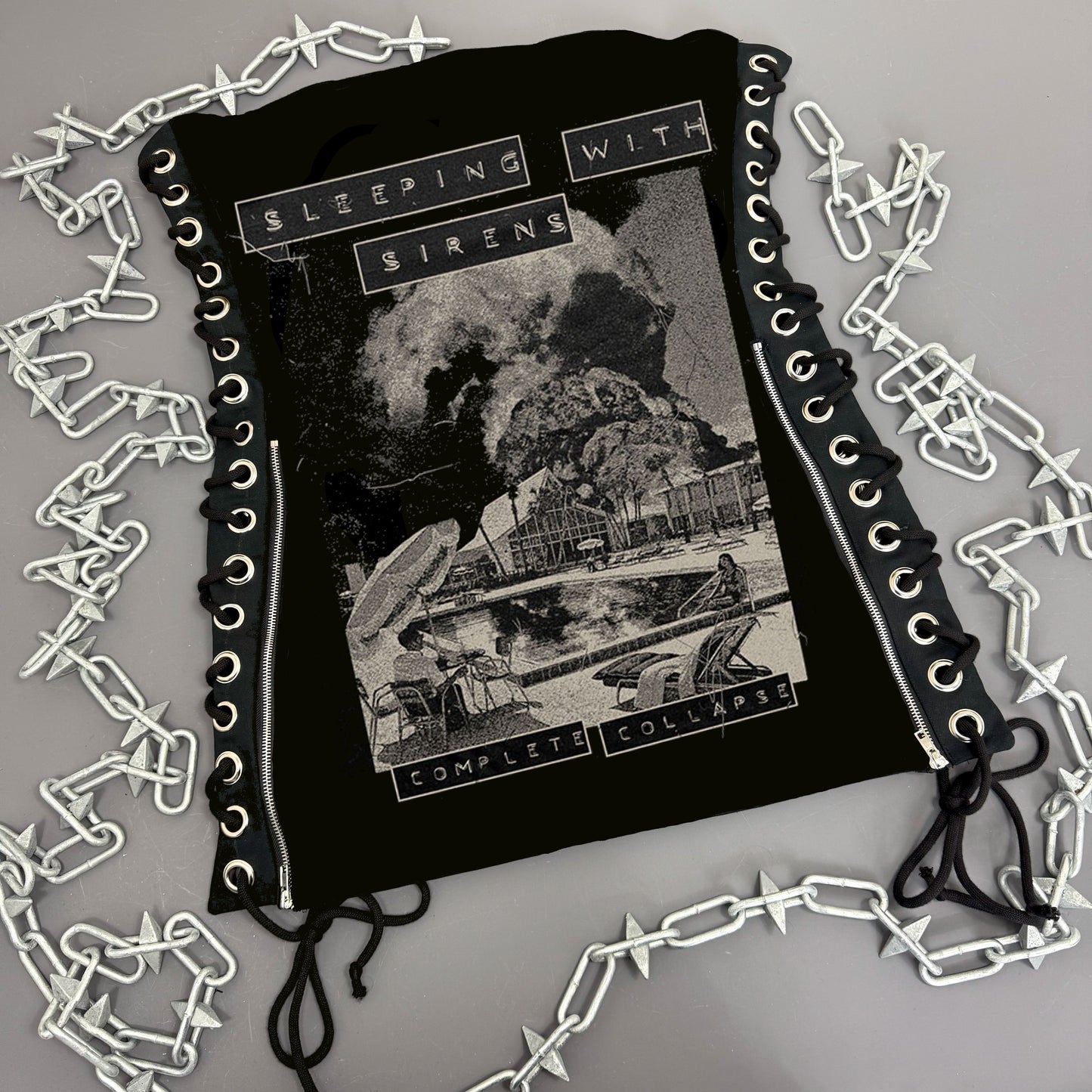 Sleeping With Sirens Complete Collapse Lace Up Dress
