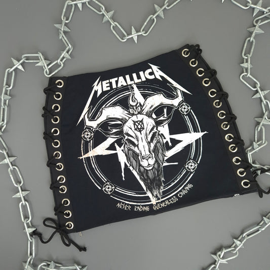 Metallica Baphomet Lace Up Skirt
