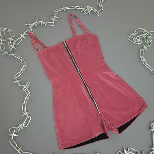 Pink Velvet Playsuit