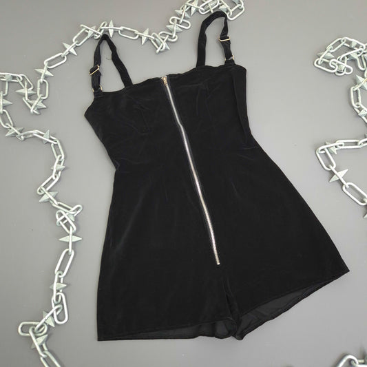Black Velvet Playsuit