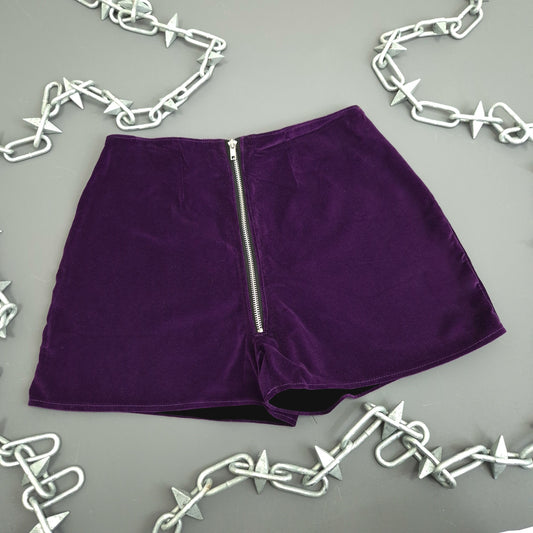 Purple Velvet Shorts
