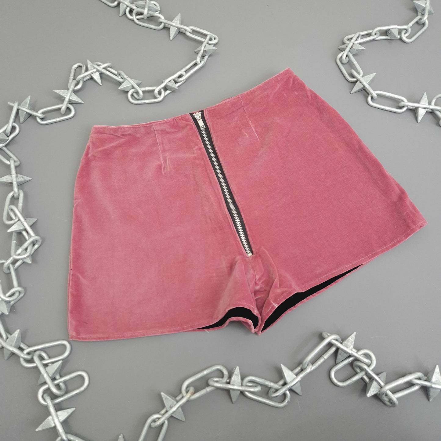 Pink Velvet Shorts