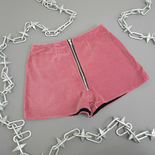Pink Velvet Shorts
