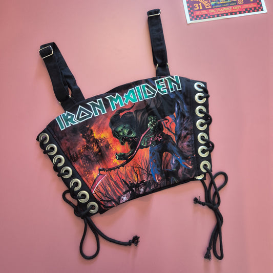 Iron Maiden Lace Up Top with Straps