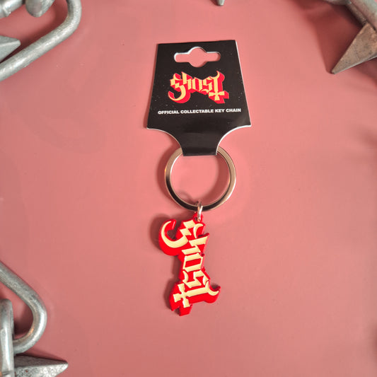 Ghost Logo Metal Keyring