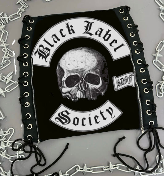 Black Label Society Lace Up Skirt