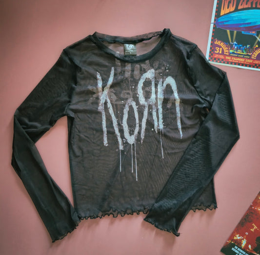 Korn Mesh Crop Top