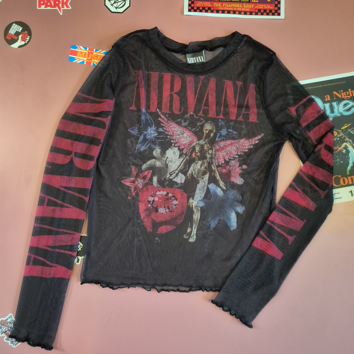 Nirvana In Utero Mesh Crop Top