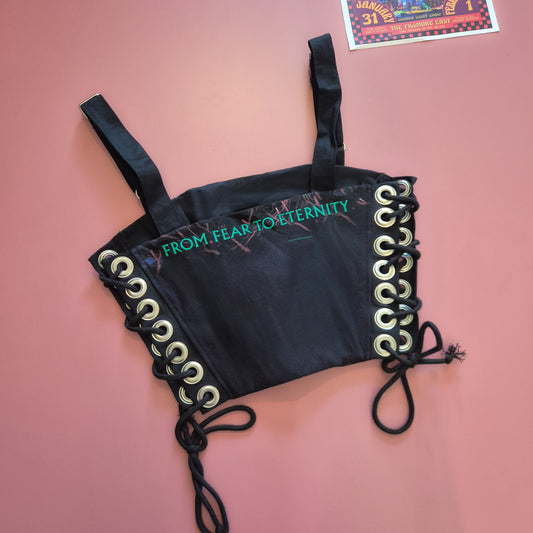 Iron Maiden Lace Up Top with Straps