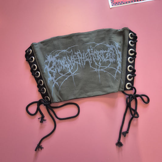 Bring Me The Horizon Green Lace Up Top