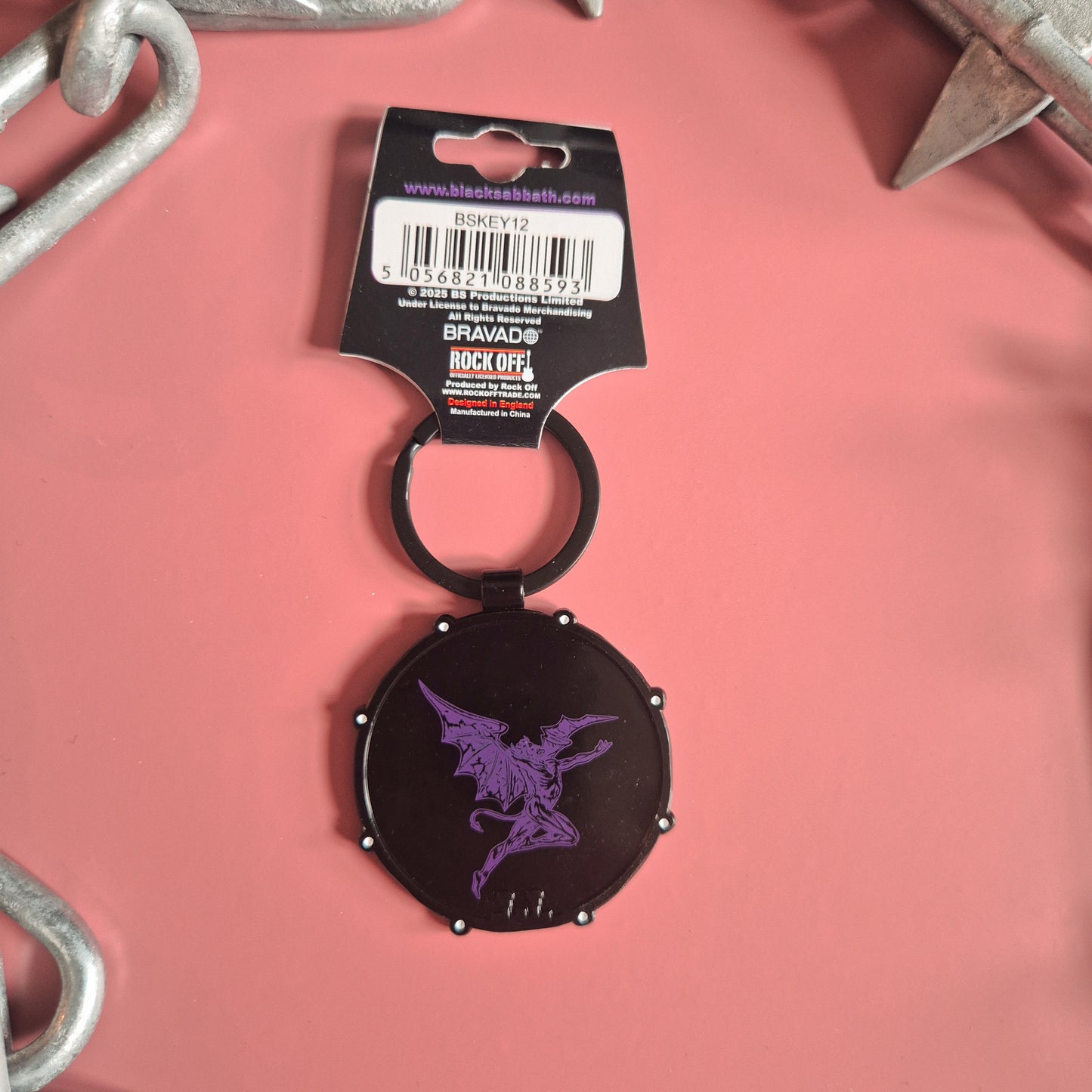 Black Sabbath Metal Keyring