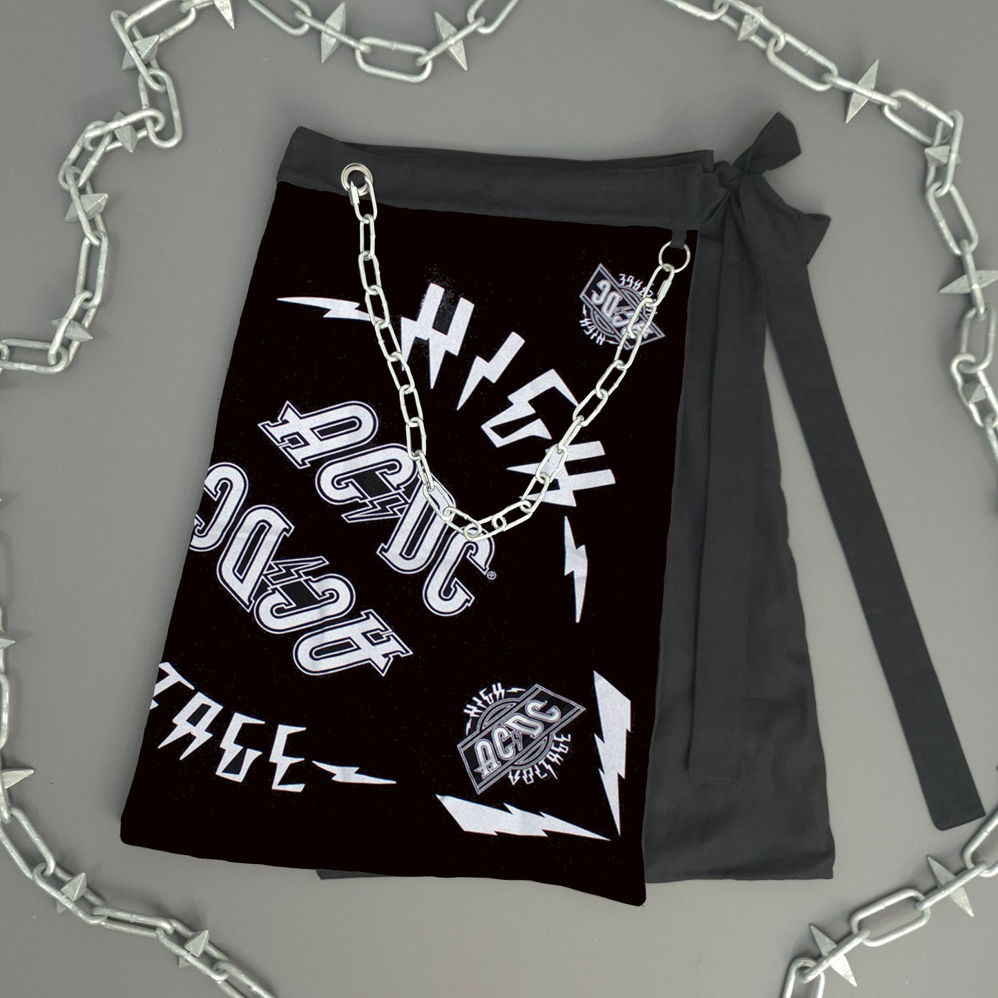 AC/DC Bandana Wrap Skirt