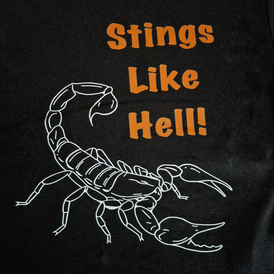 Stings Like Hell Black Baby Tee