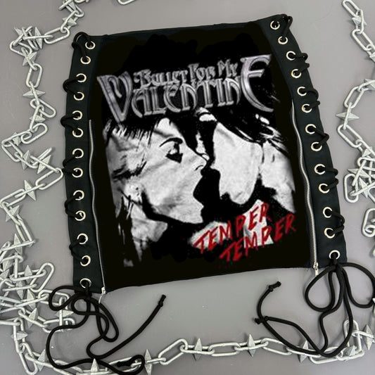 Bullet For My Valentine Temper Temper Kiss Lace Up Skirt