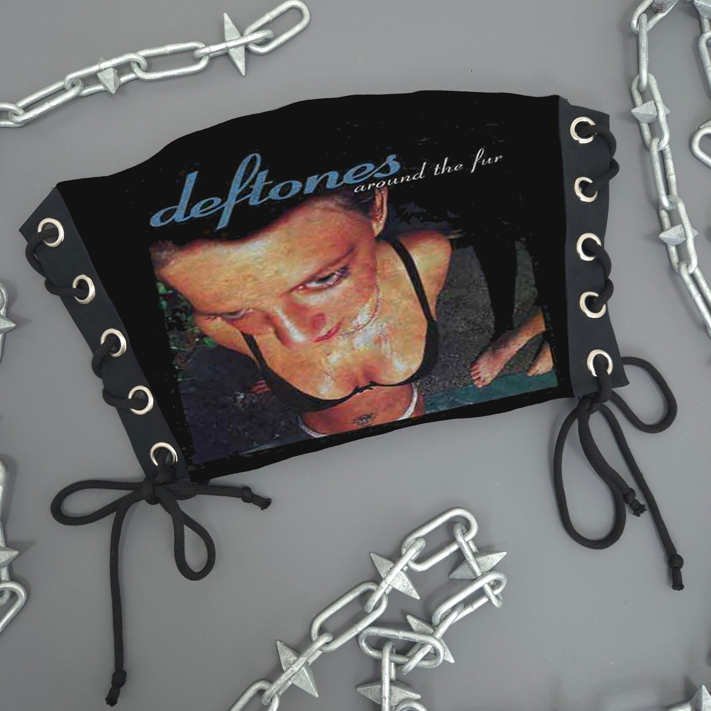 Deftones Lace Up Top