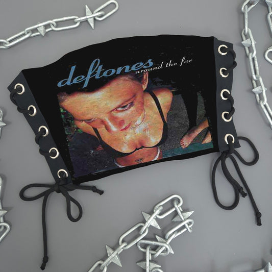 Deftones Lace Up Top