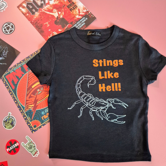 Stings Like Hell Black Baby Tee