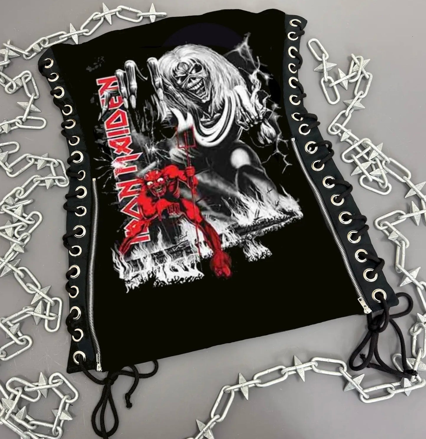 Iron Maiden Number Of The Beast Lace Up Dress