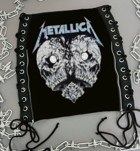 Metallica Heart Broken Lace Up Skirt