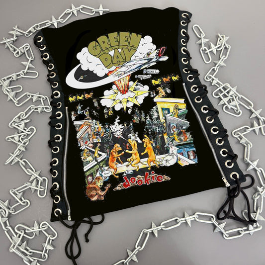 Green Day Dookie Lace Up Dress