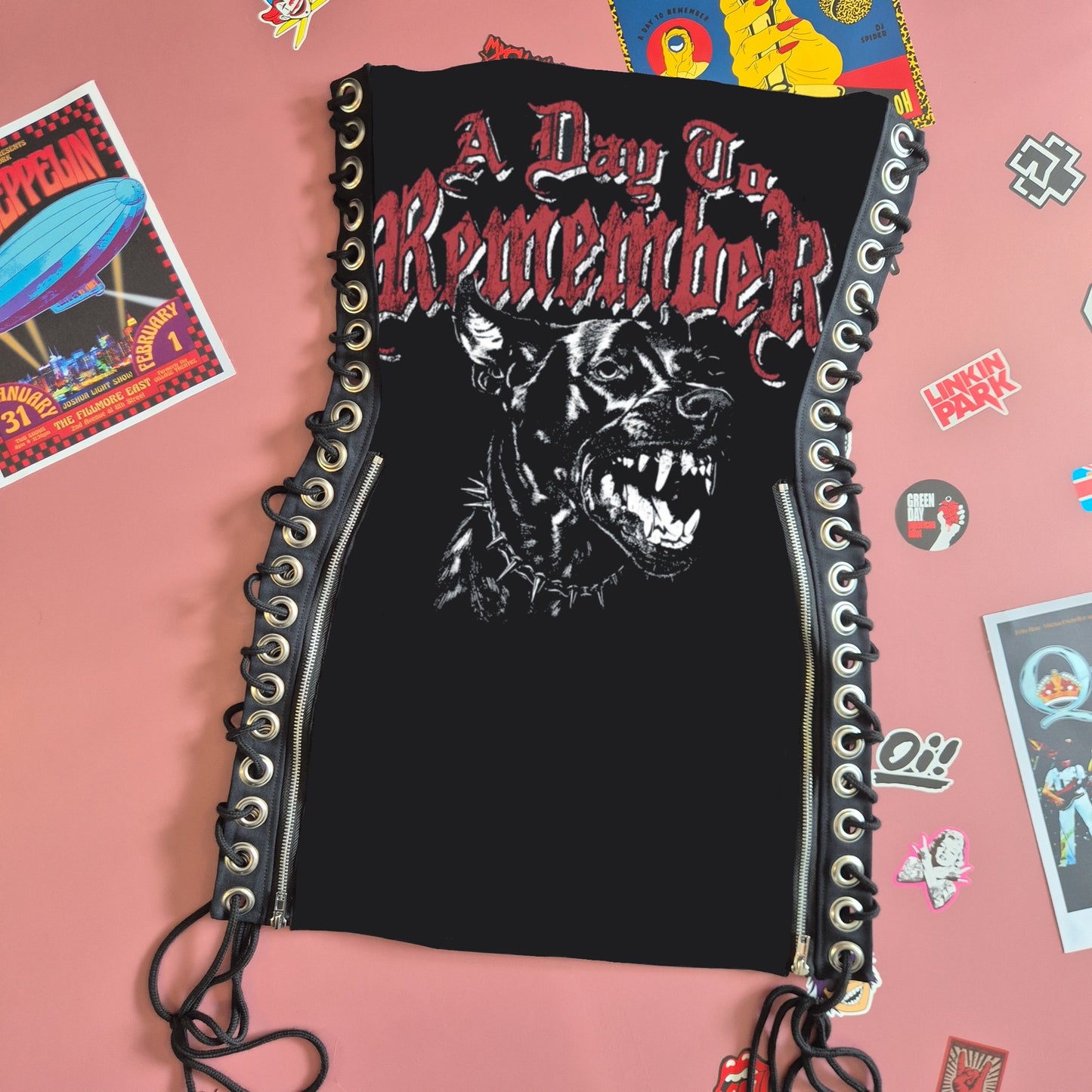 A Day To Remember Hound Lace Up Dress