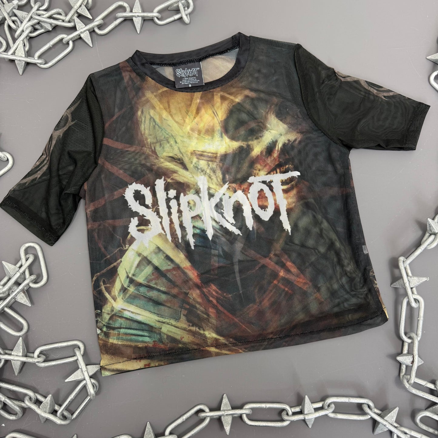Slipknot The End, So Far Mesh Crop Top