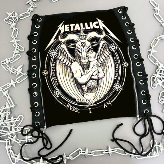 Metallica Baphomet Lace Up Skirt