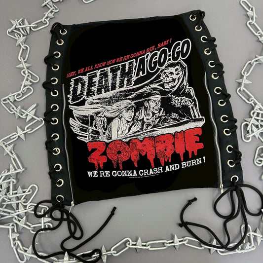 Rob Zombie Death A'Go Go Lace Up Skirt